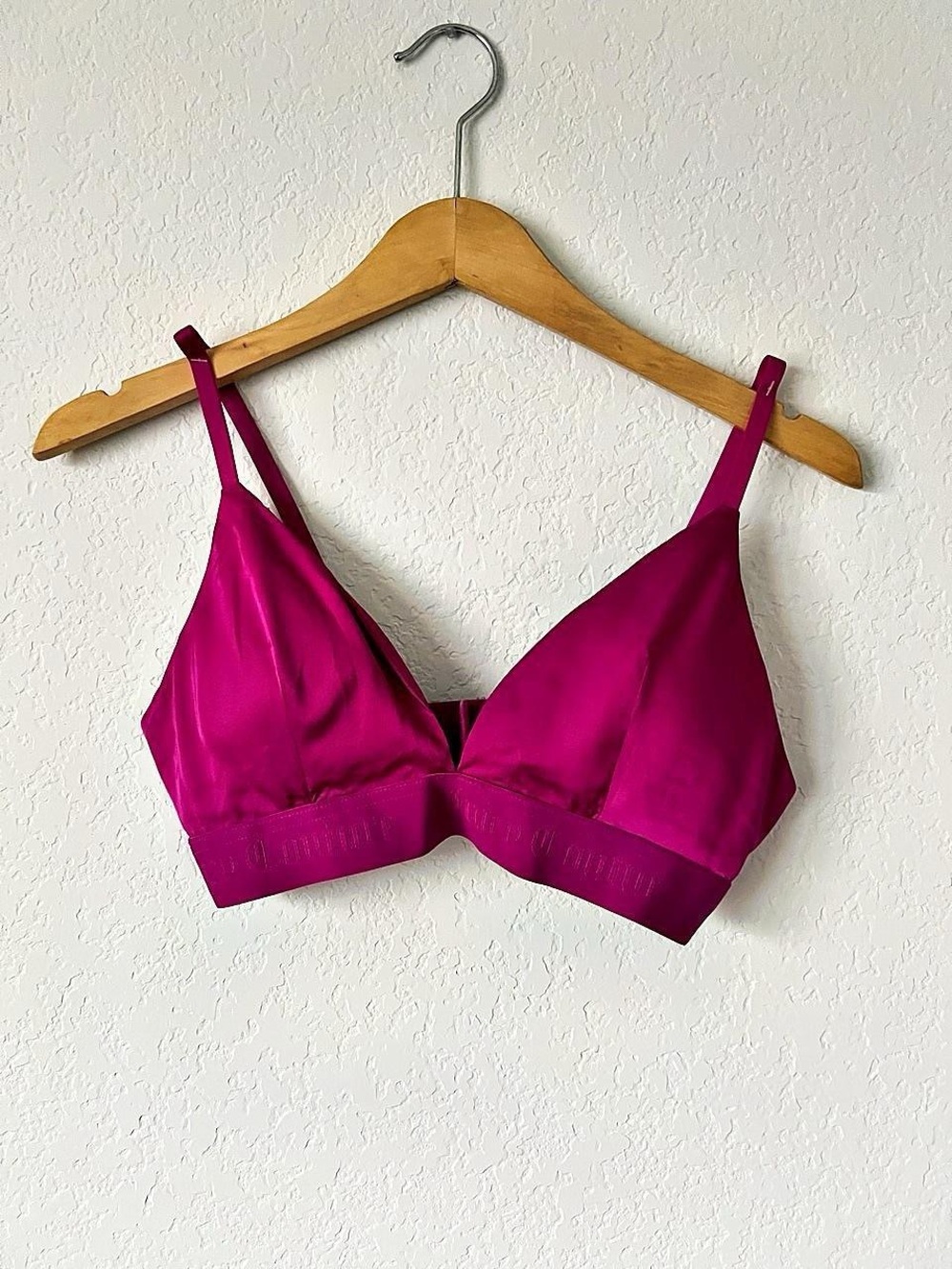 Juicy Couture Satin Fuchsia Wireless Bralette